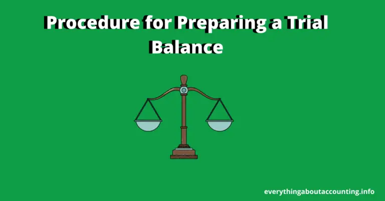 Procedure for Preparing a Trial Balance